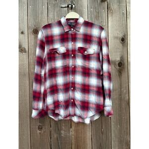 GAP + Pendleton Women's Flannel Plaid Button Down Shirt Top Small